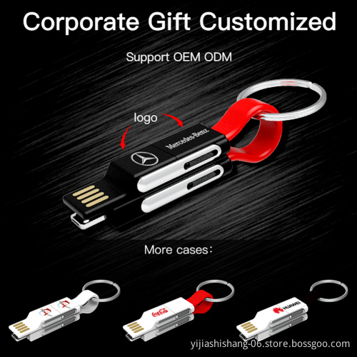 Newest Products Fast Electrica Wire Type C 3 4 in 1 OTG Keychain Magnetic Charging Data Charger USB Cable For IPhone